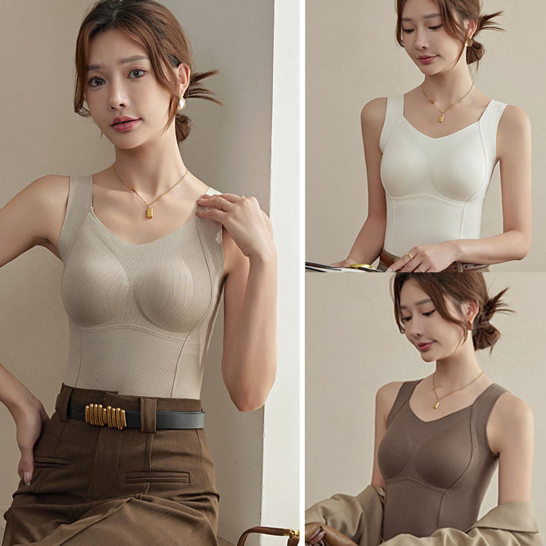 Vielseitiges Damen Thermoshirt mit BH, ideal als warme Unterwäsche oder Basic-Oberteil.