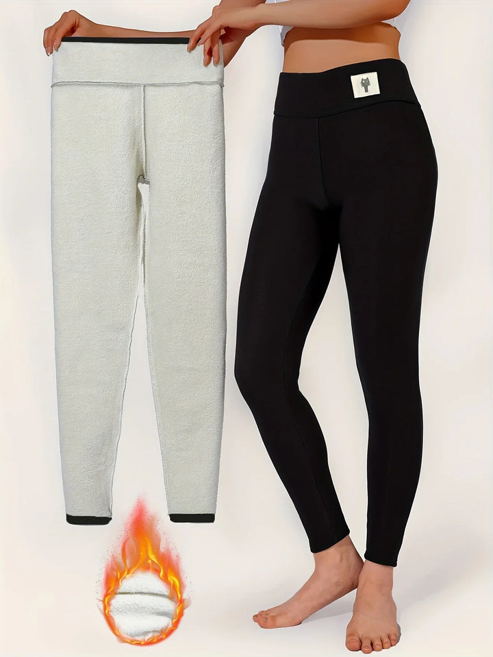 Modische Damen Thermo-Leggings, vielseitig für Alltag und Freizeit. High Waist Design für maximalen Komfort.