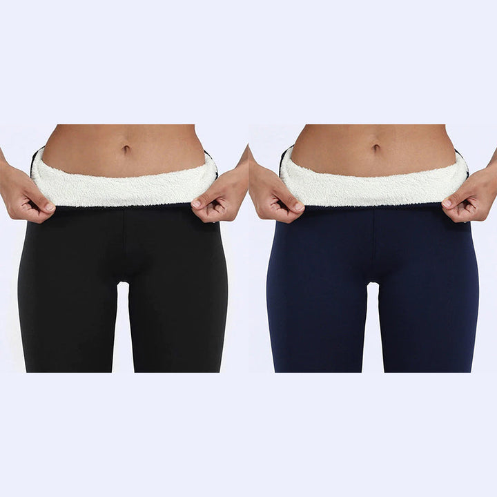 Edle Winterleggings Damen; plüschgefüttert; hält schön warm & ist sehr dehnbar.