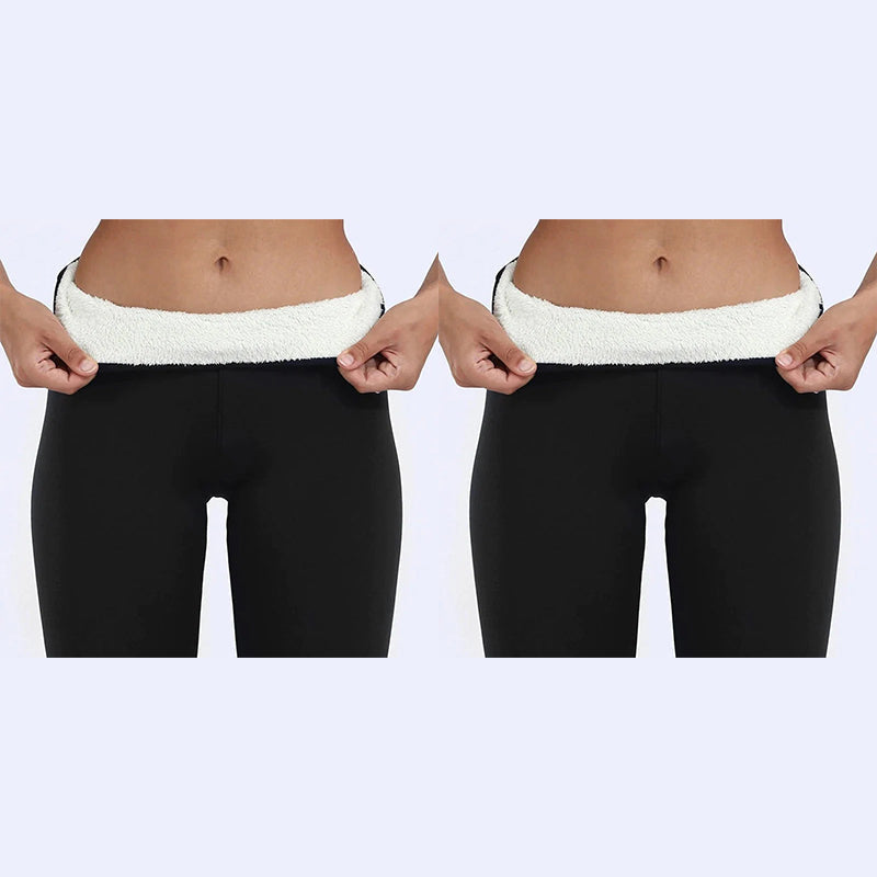 Damen Sportleggings Winter; thermo-isoliert & weich gefüttert; optimale Bewegungsfreiheit.
