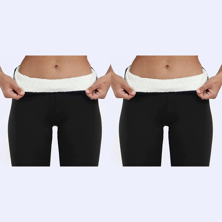 Damen Sportleggings Winter; thermo-isoliert & weich gefüttert; optimale Bewegungsfreiheit.