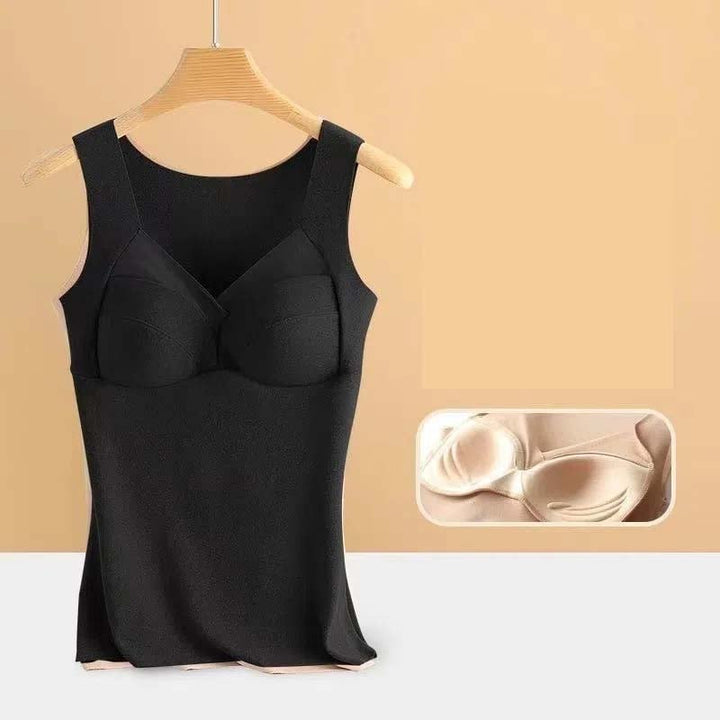 Nahtloses, wärmendes Damen Top mit integrierten Brustpolstern. Perfekt für Komfort im Alltag.