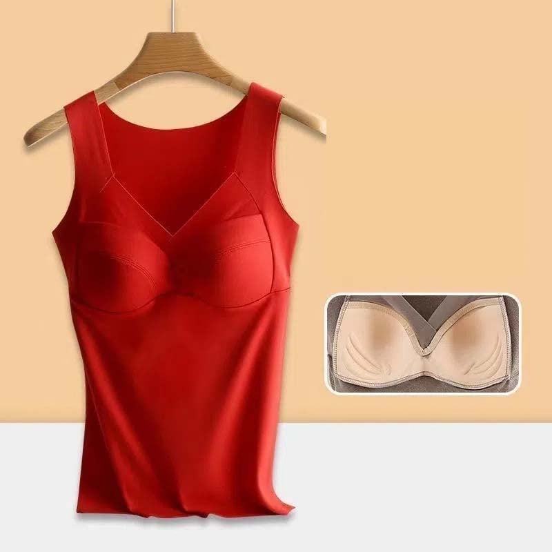Wärmendes Damen Thermotop mit Brustpolster. Komfortable, nahtlose Unterwäsche für kalte Tage.