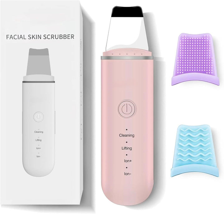 Damen Ultraschall-Hautscrubber mit Vibrationsfunktion für effektive Porenreinigung & sanfte Exfoliation.