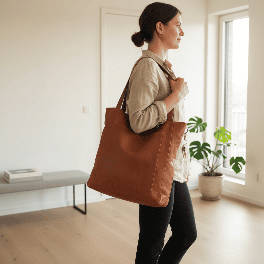 Vielseitige Damen Umhängetasche aus strapazierfähigem Kunstleder, ideal für Alltag, Reisen und Business.