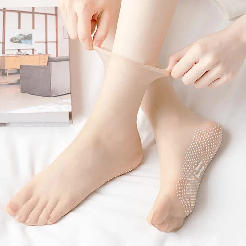 Atmungsaktive Damen Unsichtbar-Socken, rutschfest für besten Tragekomfort im Sommer.