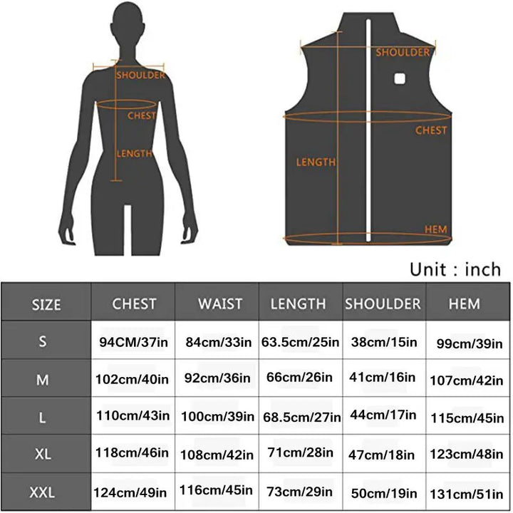 Elegante Damen Heizweste mit integrierter USB-Heizung, schlankes Design für optimalen Tragekomfort.