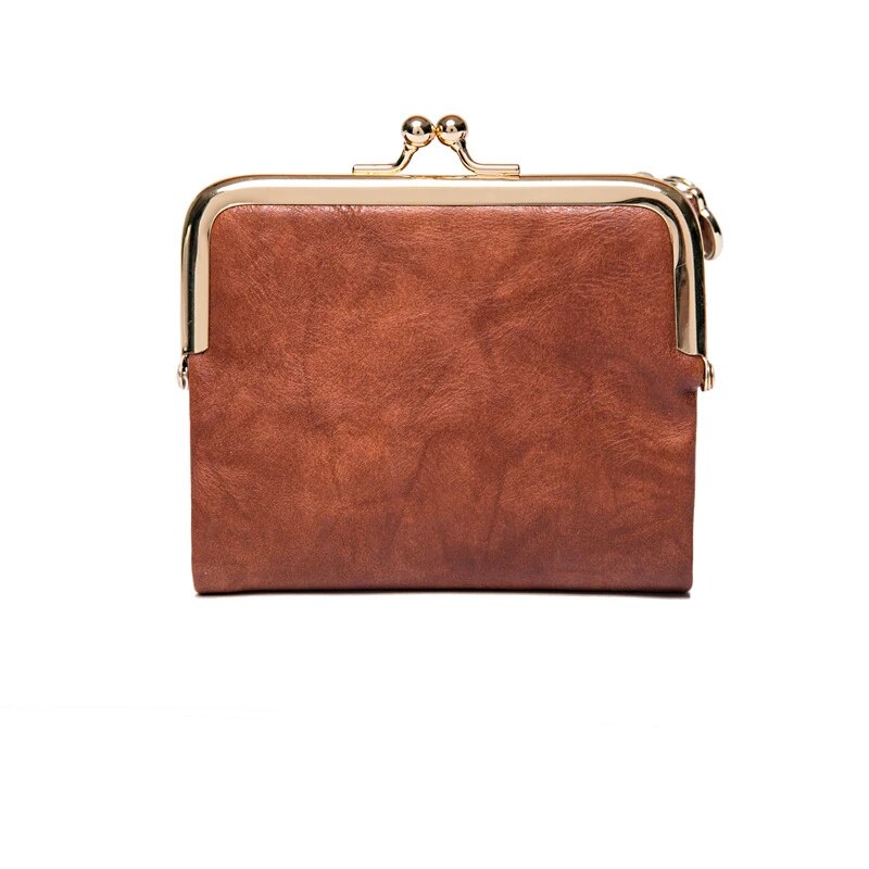 Elegante Vintage Damen Geldbörse, Kussverschluss, perfekt als stilvolles Geschenk für Frauen.