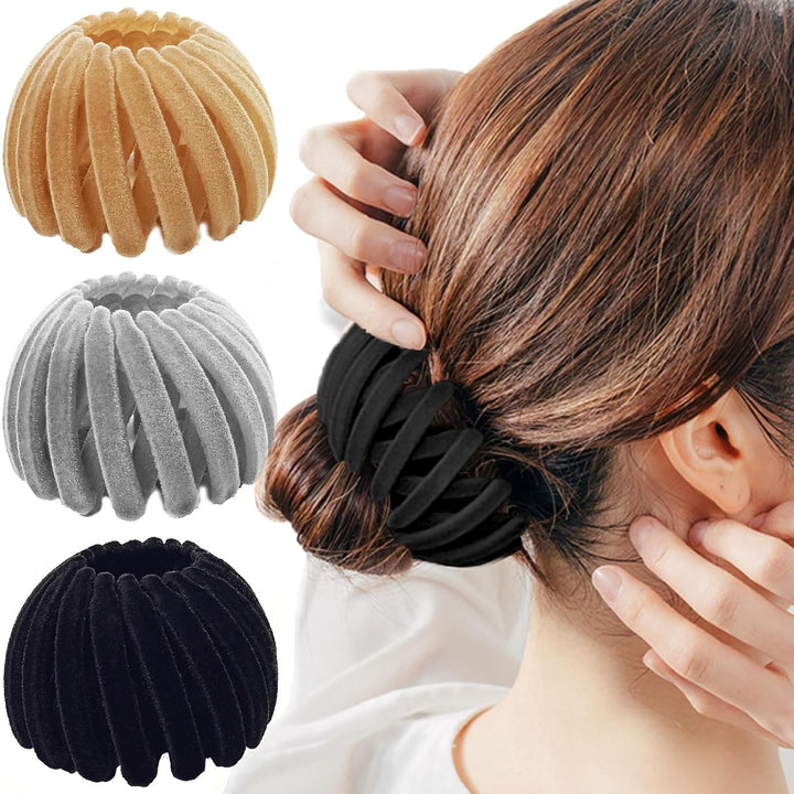 3er-Set Damen Vogelnest-Haarclips. Praktischer Haarschmuck für einfache, elegante Frisuren & festen Halt.