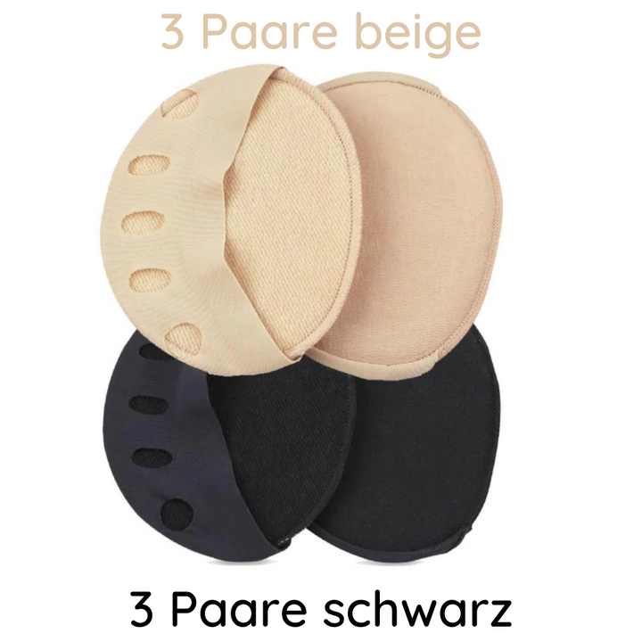 Atmungsaktive Vorfußkissen: Verhindern Brennen & Reiben in spitzen Damenschuhen.