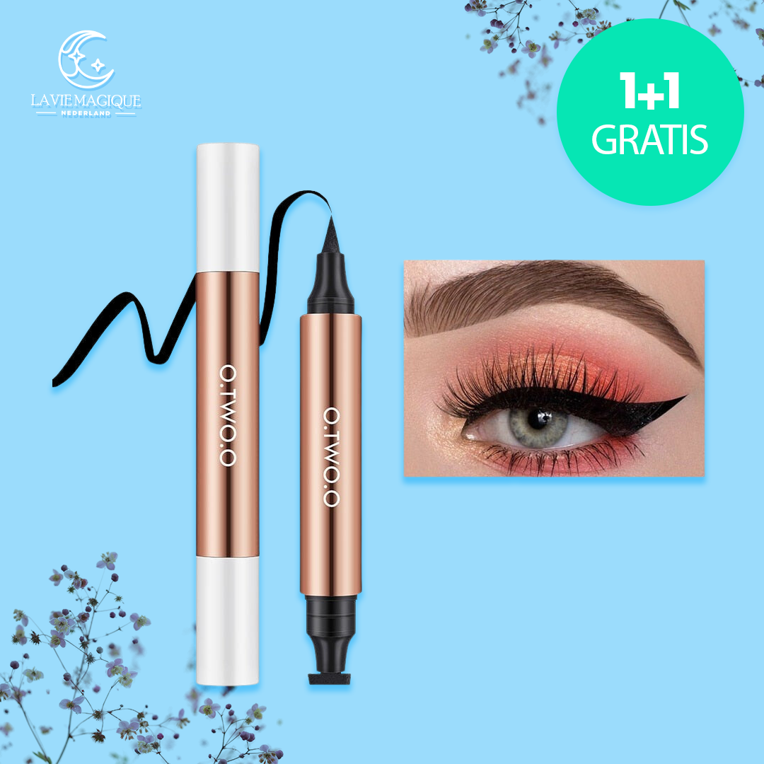 Damen Wasserfester Eyeliner mit Flügelstempel für präzise, wischfeste Lidstriche.