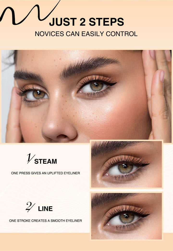 Dieser wasserfeste Eyeliner für Damen mit Flügelstempel garantiert wischfeste Beauty-Looks.