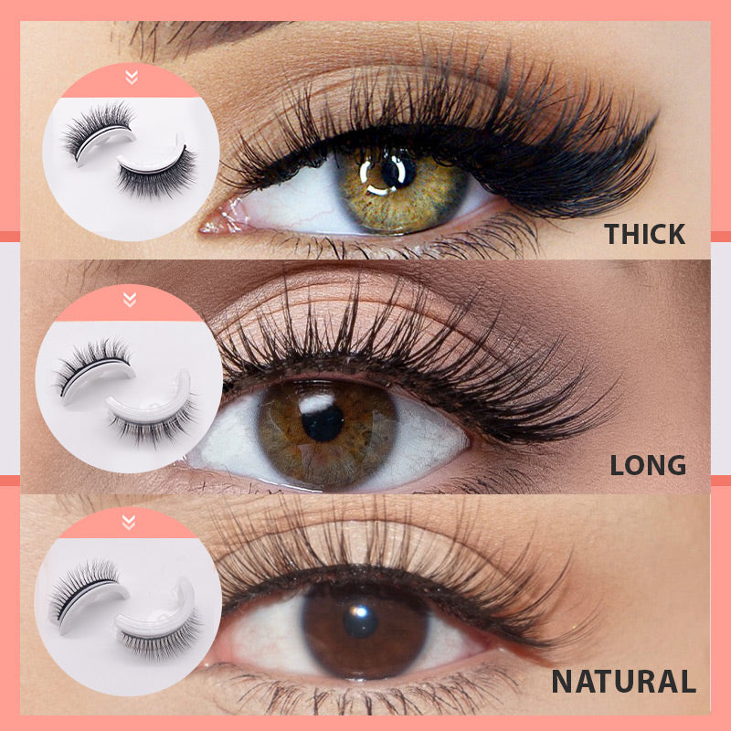Damen wiederverwendbare selbstklebende Wimpern für mühelosen Glamour und schnelles Make-up.