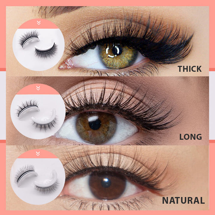 Damen wiederverwendbare selbstklebende Wimpern für mühelosen Glamour und schnelles Make-up.