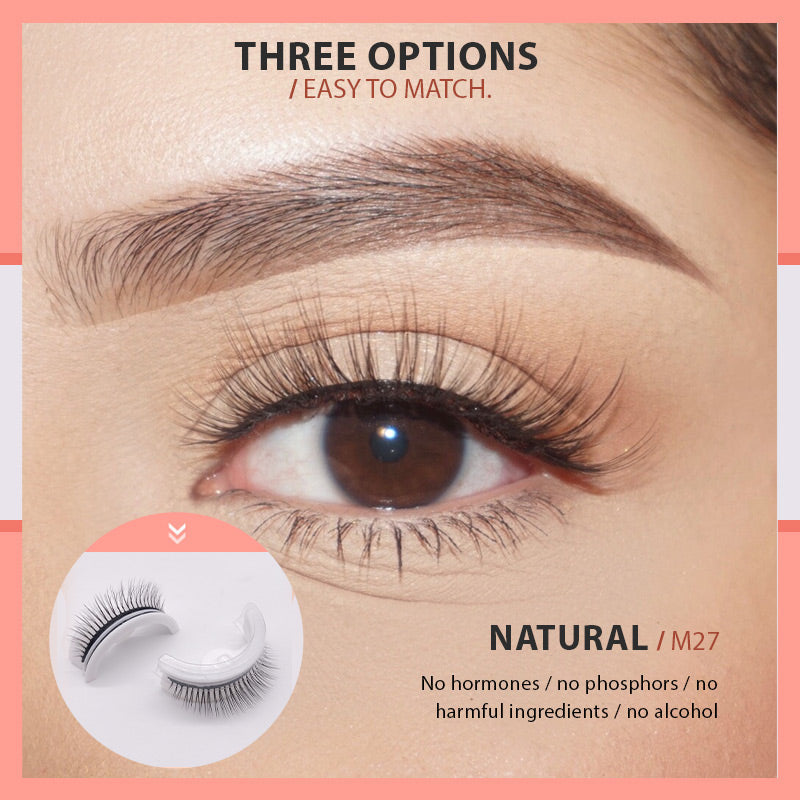 Einfach anzubringende künstliche Wimpern für Frauen, selbstklebend, für einen schönen Augenaufschlag.