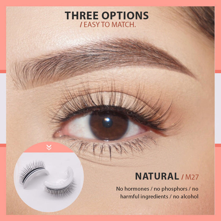 Einfach anzubringende künstliche Wimpern für Frauen, selbstklebend, für einen schönen Augenaufschlag.