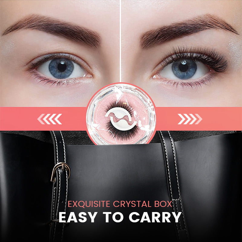 Selbstklebende falsche Wimpern für Damen, bieten mühelosen Glamour und sind wiederverwendbar.