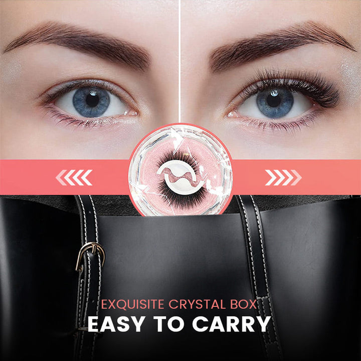 Selbstklebende falsche Wimpern für Damen, bieten mühelosen Glamour und sind wiederverwendbar.