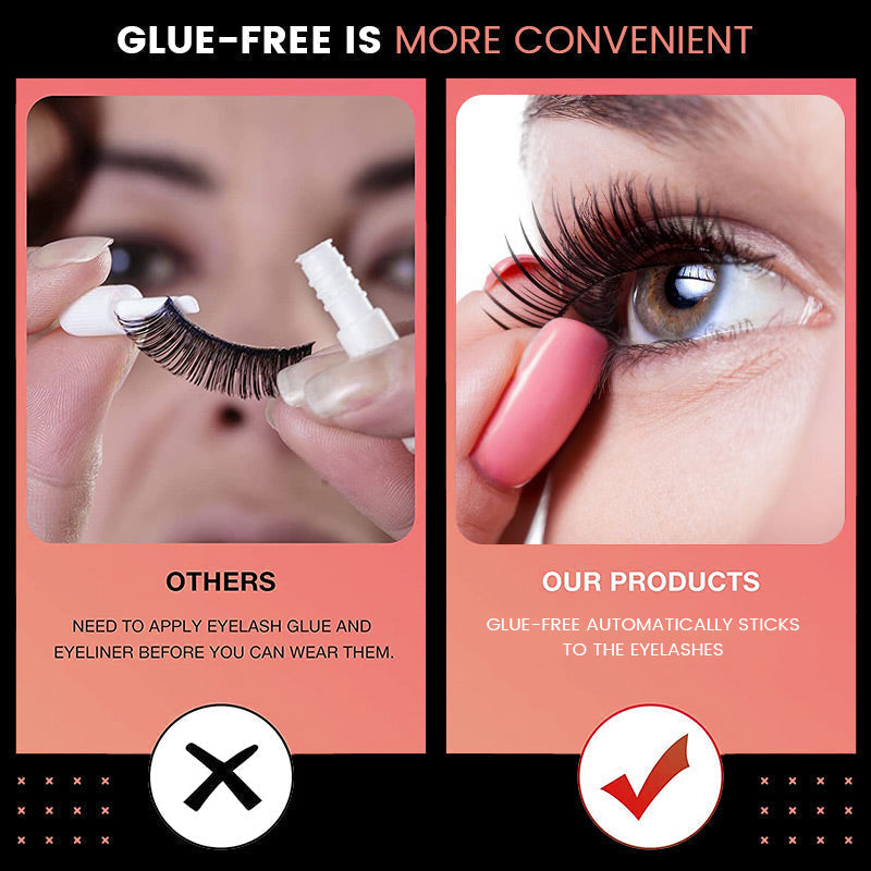 Perfekte selbstklebende Wimpern für Frauen. Wiederverwendbar für natürlichen Look & Kosmetik.