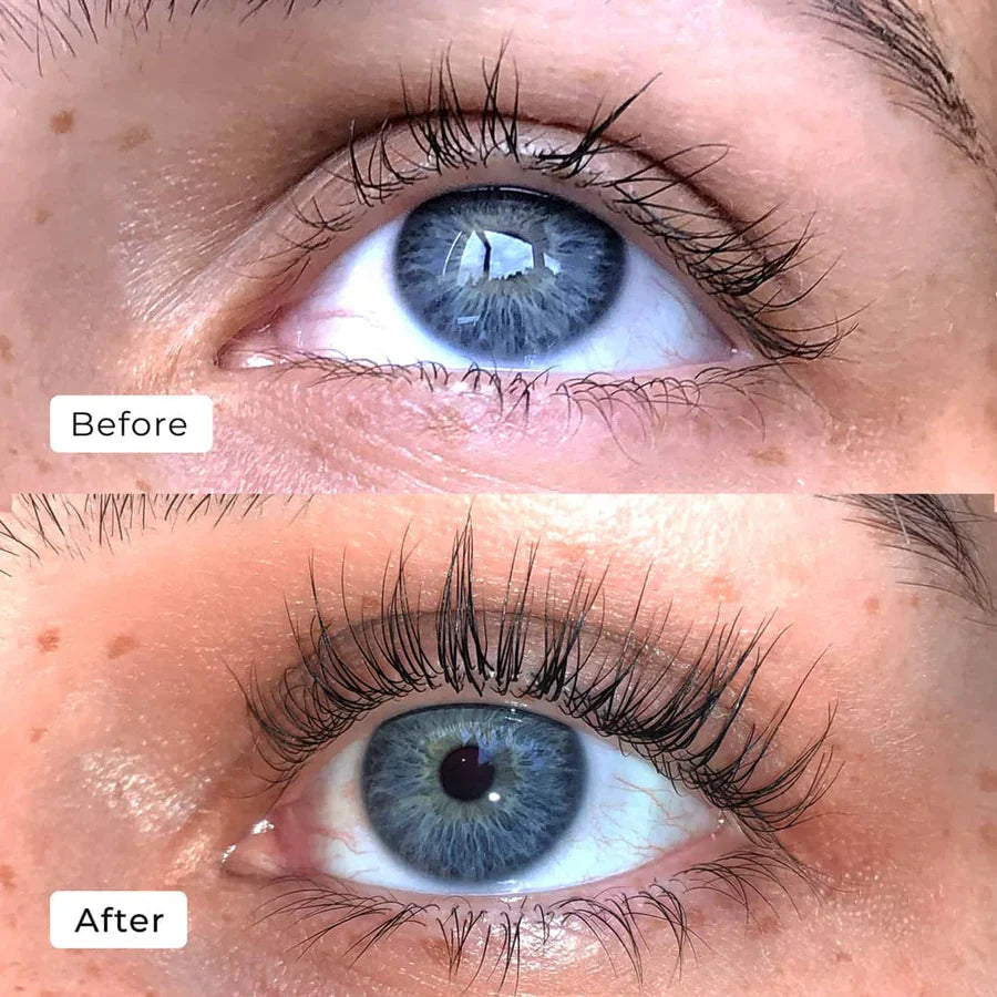 Flasche des Wimpernserums für Damen, das Wimpernwachstum, Dichte & gesunde Wimpernpflege unterstützt.