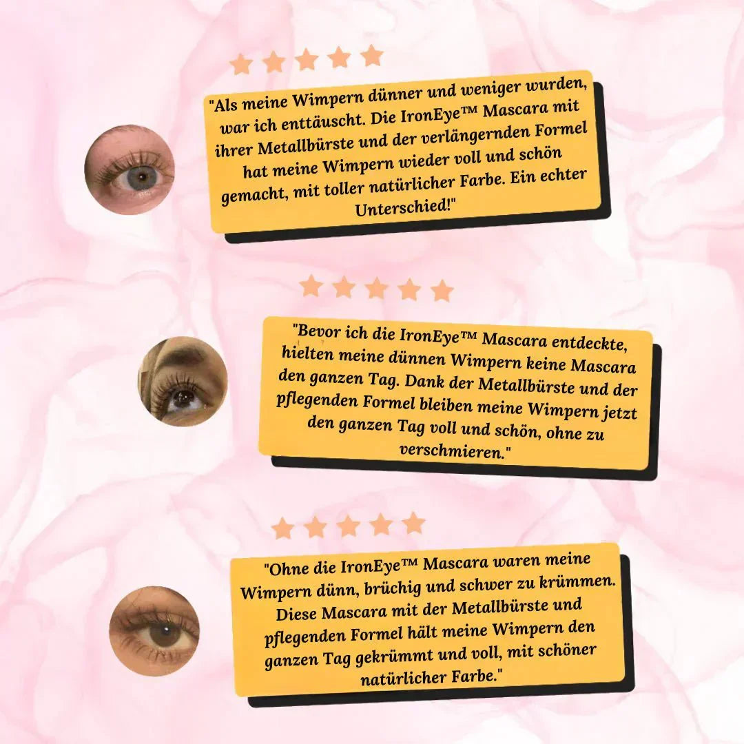 Hochpigmentierte Mascara in Schwarz & Braun für intensive Farbe & langanhaltenden Halt.