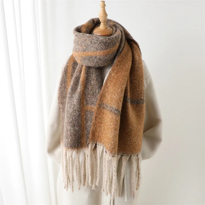 Modischer Damen Winter-Schal aus Kaschmir-Pashmina-Mix, perfekt für Eleganz und Wärme im Winter.