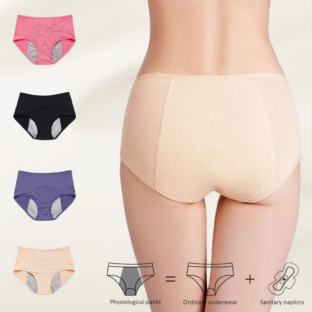 Nachhaltiges, wiederverwendbares Plus Size Damen Höschen mit hoher Taille, auslaufsicherer Schutz für Komfort.