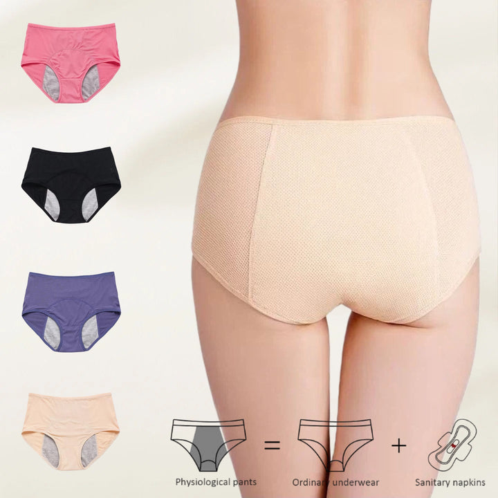 Nachhaltiges, wiederverwendbares Plus Size Damen Höschen mit hoher Taille, auslaufsicherer Schutz für Komfort.