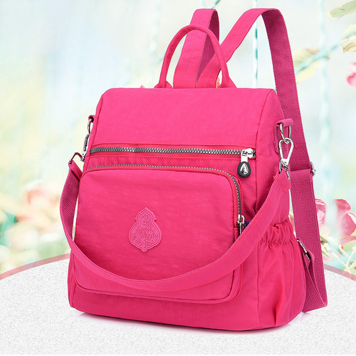 Damenrucksack wasserdicht, multifunktional & leicht aus Nylon, ideal für Reise & Alltag.