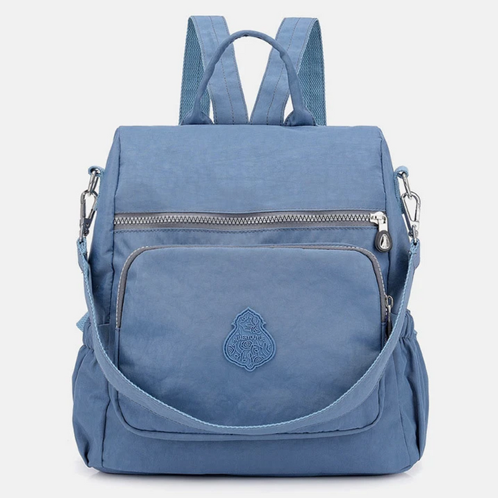 Flexibler Damenrucksack wasserdicht, leicht, elegant, von Rucksack zu Umhängetasche wandelbar.