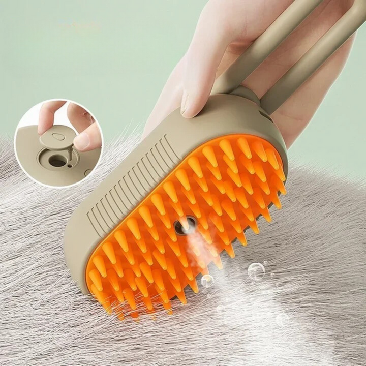 Sanfte Haustierbürste: Innovative Dampfbürste für glänzendes Fell und mühelose Haarentfernung.