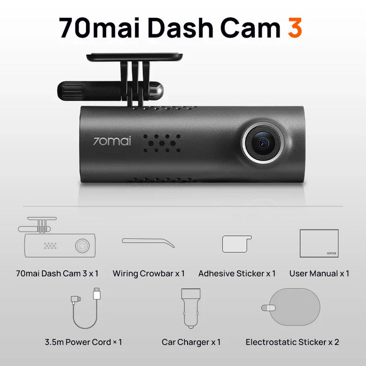 Dashcam Auto 1080P HD mit Sprachsteuerung & 24h Parküberwachung. Full HD Autokamera für Fahrzeugsicherheit.