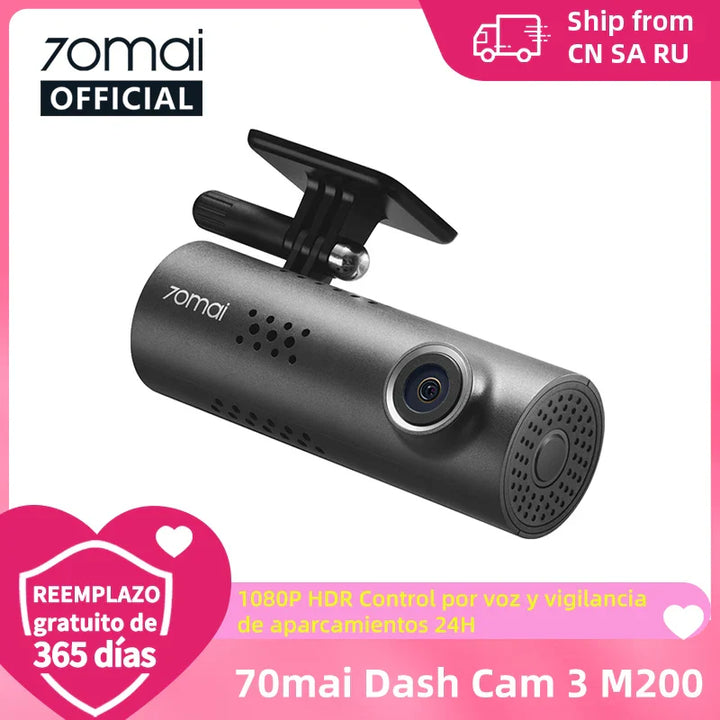 Autokamera mit Sprachsteuerung & 1080P HD. Dashcam für einfache Bedienung, 24h Parküberwachung & Nachtsicht.