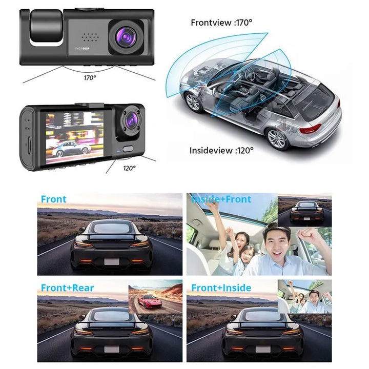 Kompakte Dashcam mit Infrarot-Nachtsicht als zuverlässiger digitaler Fahrrekorder.