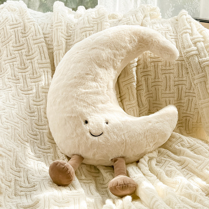 Dekokissen mit mystischem Sonne-Mond-Motiv für himmlische Träume im Wohn- oder Schlafzimmer.