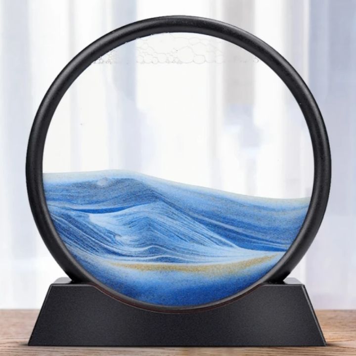 Elegantes Wohnaccessoire: 3D Sandkunst Sanduhr, Tiefsee-Design für eine stilvolle Dekoration.