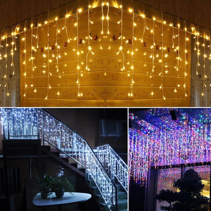 Wetterfeste 5m LED-Lichterkette für Balkon, Terrasse oder Wohnzimmer, mit 8 Lichtmodi.
