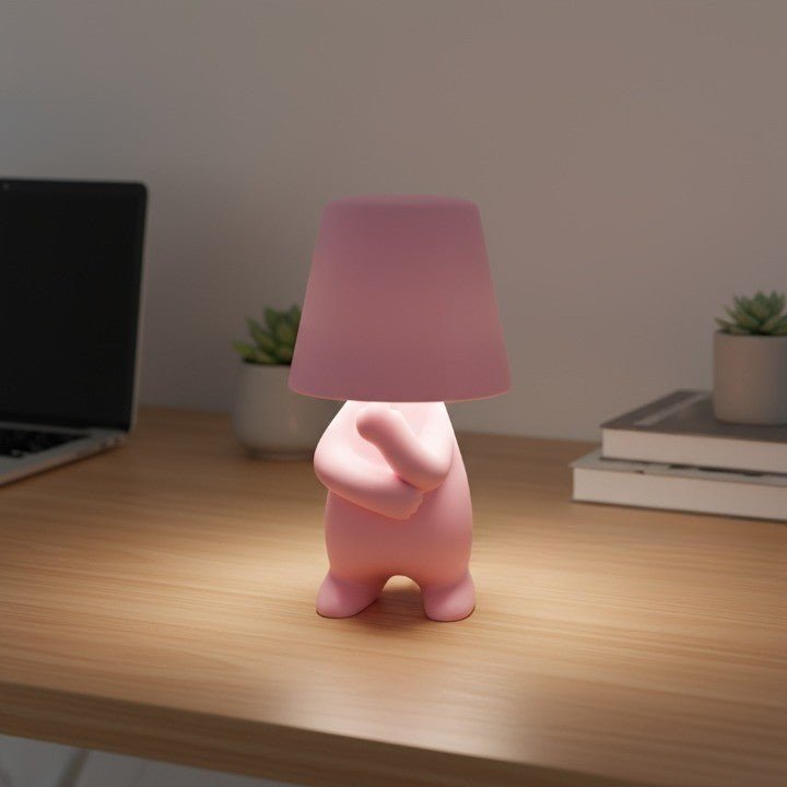 Einzigartige HUMISHAPE Kunstleuchte LED in Menschenform. Moderne Tischlampe für stimmungsvolle Raumdekoration.