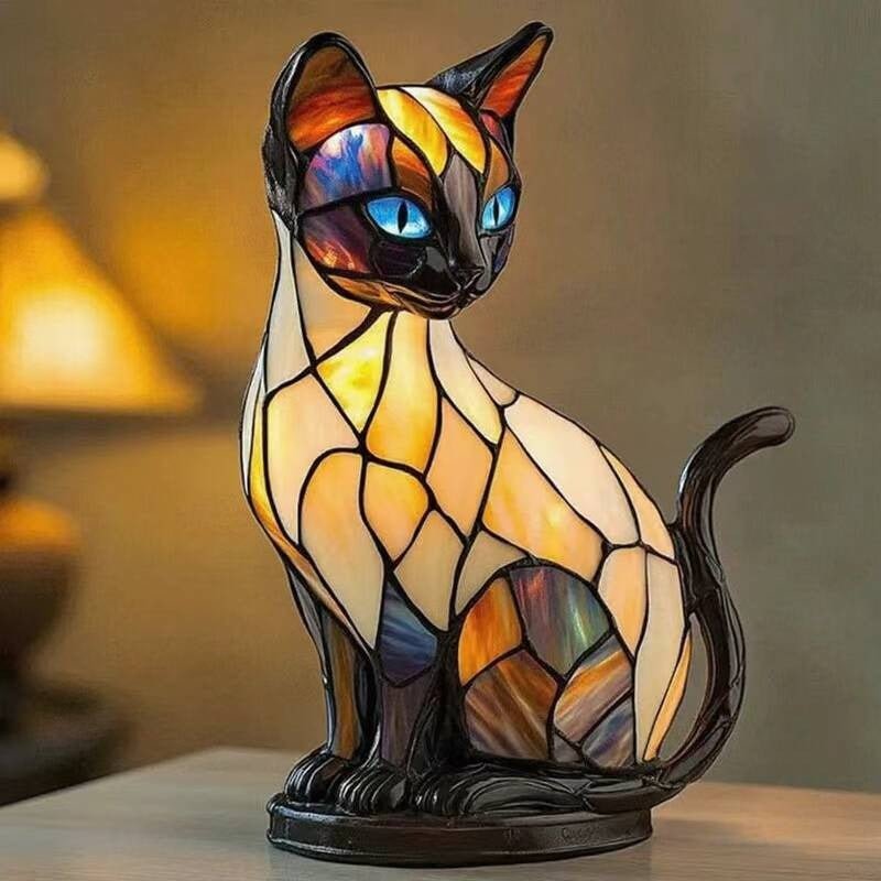 Dekorative Katzenlampe mit sanftem Licht, ideal für Wohnzimmer & Schlafzimmer. Süßes Nachtlicht für gemütliches Ambiente.