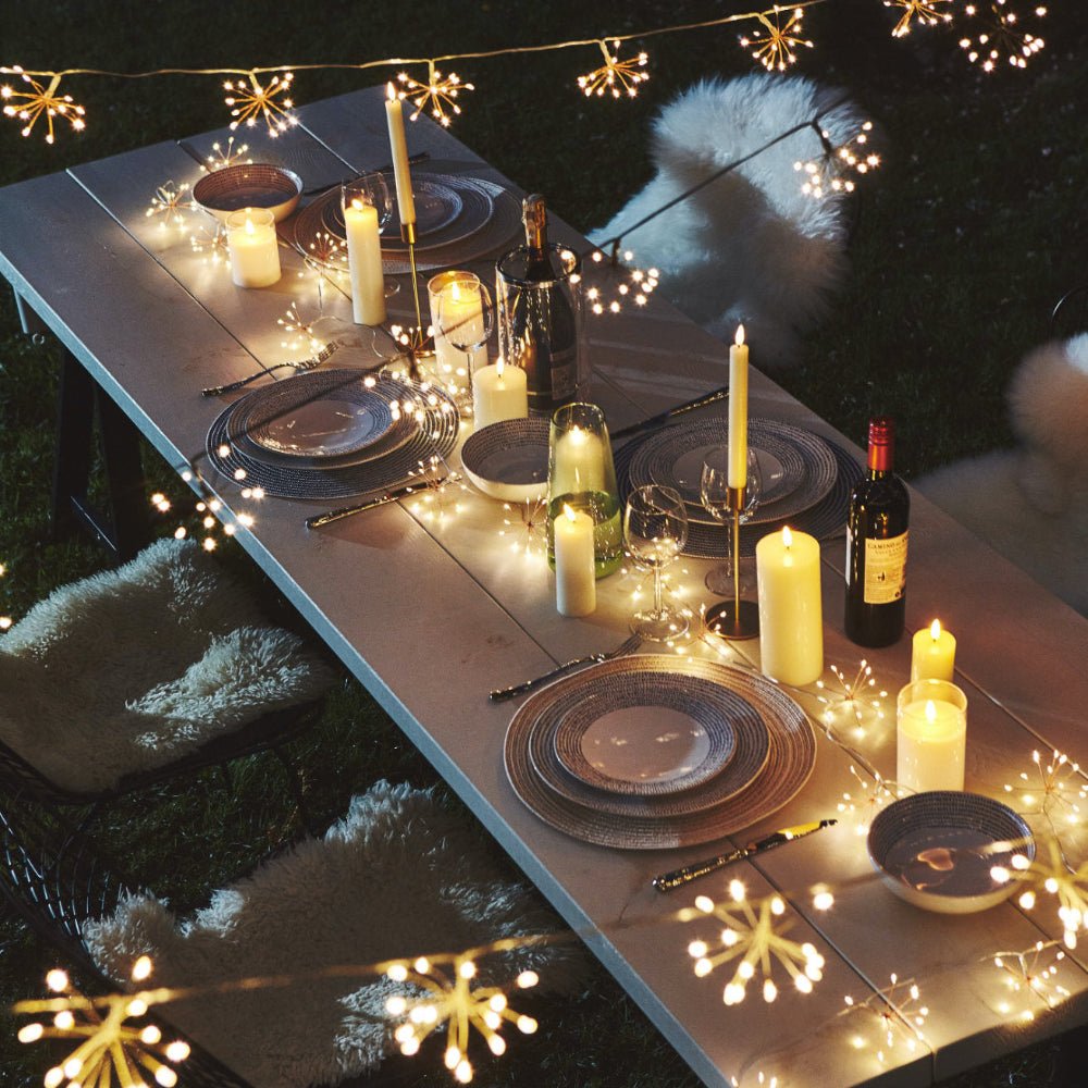 Flexible LED-Kupfer-Lichterkette, warmweiß, ideal zur Party-, Garten- oder Weihnachtsdekoration und für Stimmungslicht.