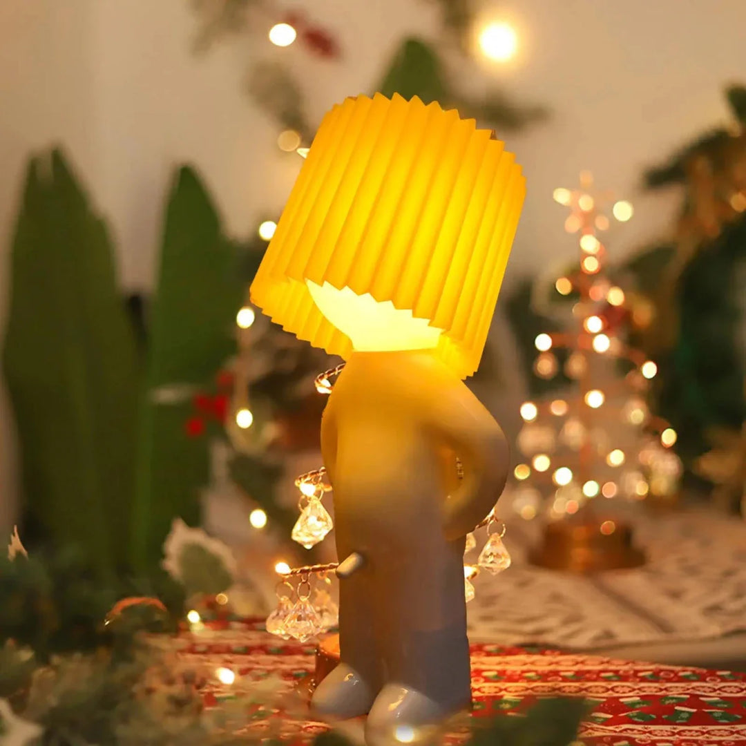 Dekorative LED-Lampe mit verspieltem Design, ideal als Stimmungslicht und modernes Wohnaccessoire.