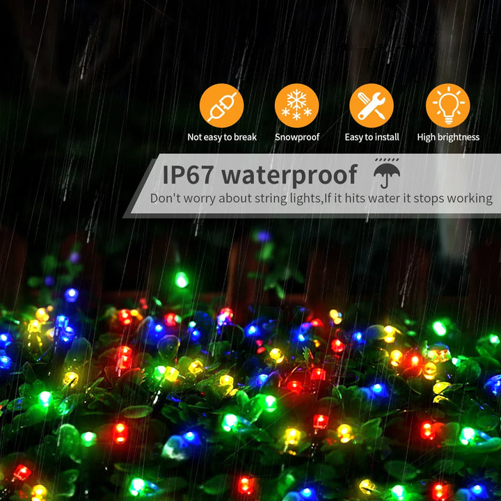 Energieeffiziente LED Lichterkette für Außen, wasserdicht, stimmungsvolle Gartenbeleuchtung & Weihnachtsdeko.