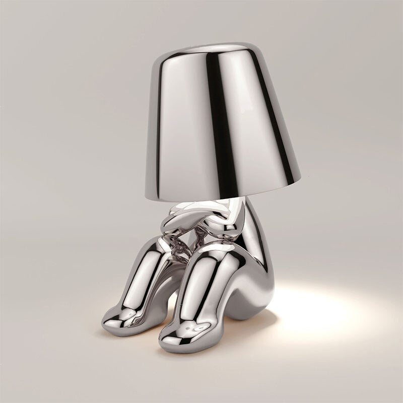 Kabellose LED Tischlampe mit Akku & Touch, moderne Deko für Wohnzimmer- & Schlafzimmer-Ambiente.