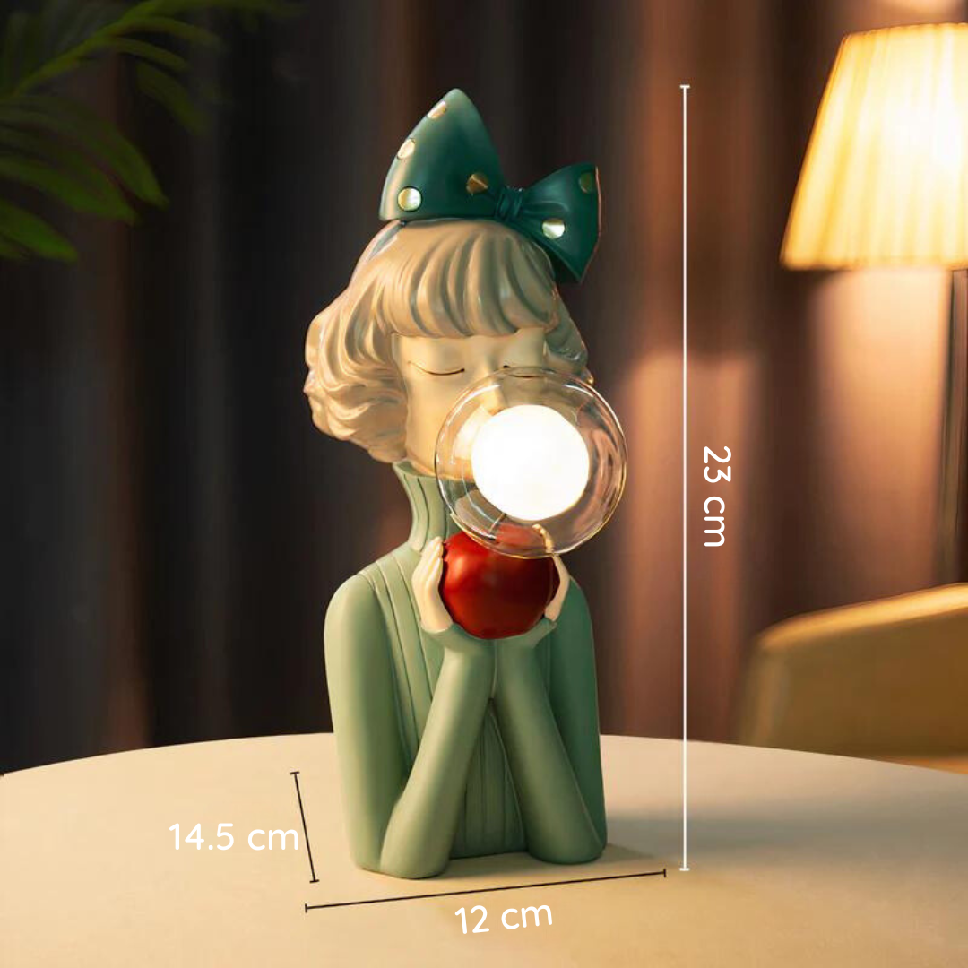 Warme Lichtquelle: Dimmbare Glas LED Tischlampe, kabellos, schafft stimmungsvolles Ambiente in jedem Zuhause.