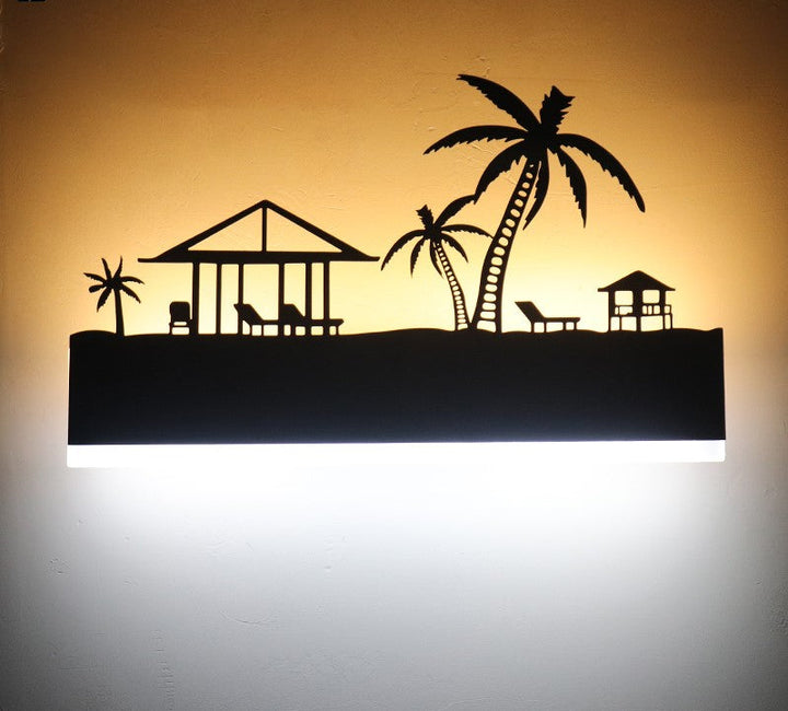 Minimalistische moderne LED Wandleuchte; stilvolle Beleuchtung für den Flur oder Wohnbereich, hochwertiges Design.