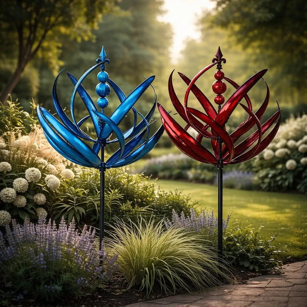 Wetterfeste Metall-Wetterfahne mit eleganter Lotusblüte, ganzjährig ein Highlight im Außenbereich.