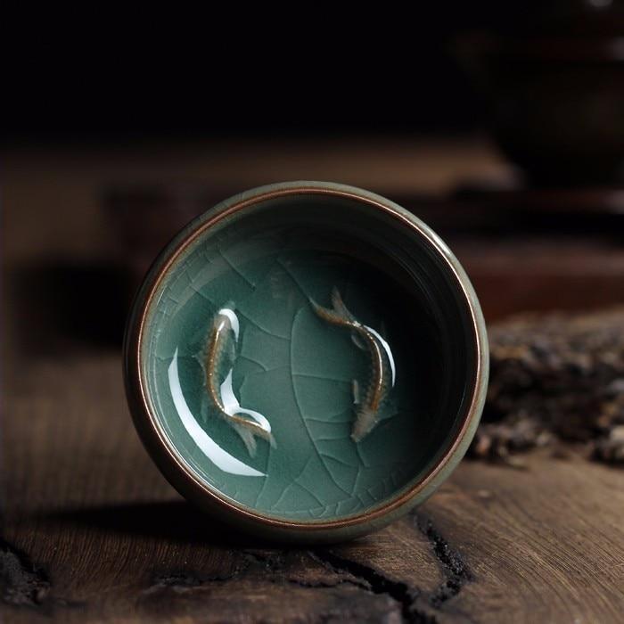 Detailreiche Porzellan Koi Fischschüssel in 60ml, schmückend für Kommoden und Regale.