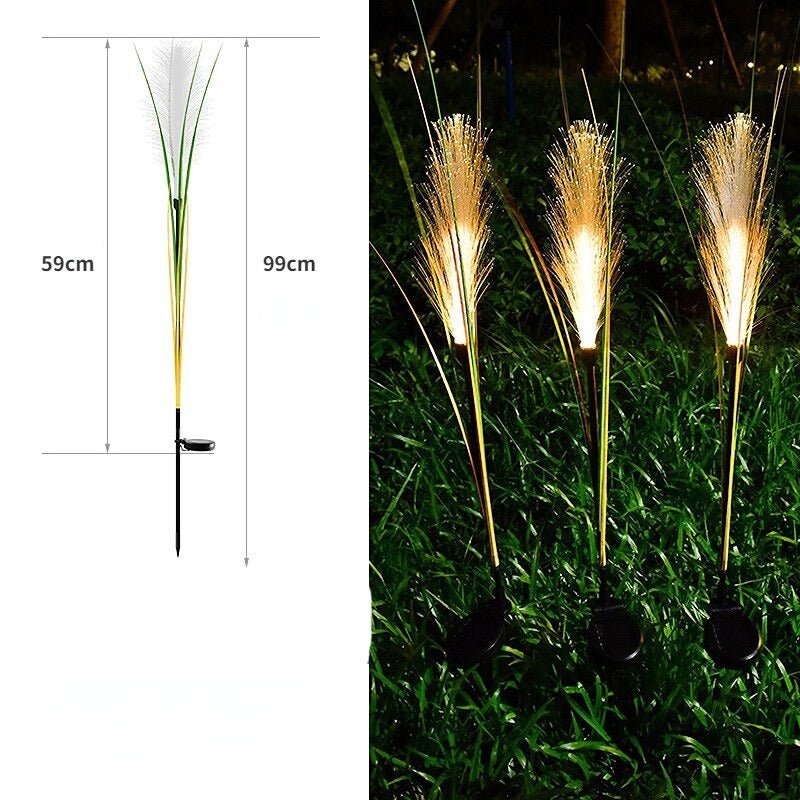 Dekorative Solar-Wegbeleuchtung mit warmem LED-Stimmungslicht; wasserdicht & energieeffizient für Ihren Garten.