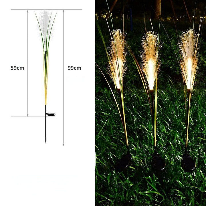 Dekorative Solar-Wegbeleuchtung mit warmem LED-Stimmungslicht; wasserdicht & energieeffizient für Ihren Garten.