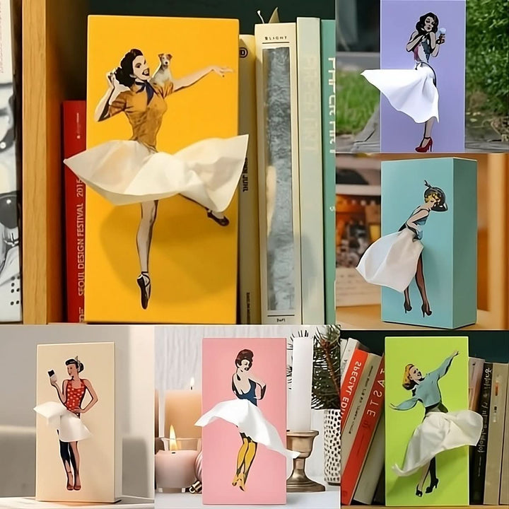 Stilvolle Taschentuchbox in Rock-Design als praktischer Organiser und einzigartiges Wohnaccessoire.